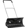 vidaXL Schneeschaufel mit Verlängerbarem Griff Schwarz 66 cm Stahl