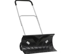 vidaXL Schneeschaufel mit Verlängerbarem Griff Schwarz 66 cm Stahl
