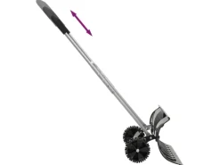 vidaXL Schneeschaufel mit Verlängerbarem Griff Schwarz 66 cm Stahl