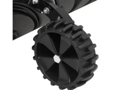 vidaXL Schneeschaufel mit Verlängerbarem Griff Schwarz 66 cm Stahl