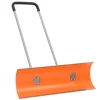 vidaXL Schneeschieber mit Teleskopgriff Orange 96 cm Stahl