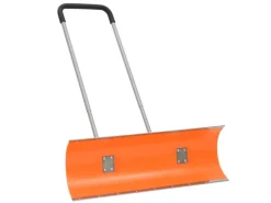 vidaXL Schneeschieber mit Teleskopgriff Orange 96 cm Stahl
