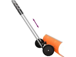 vidaXL Schneeschieber mit Teleskopgriff Orange 96 cm Stahl