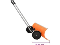 vidaXL Schneeschieber mit Teleskopgriff Orange 96 cm Stahl