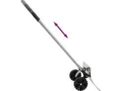 vidaXL Schneeschieber mit Teleskopgriff Silbern 61 cm Stahl