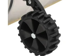 vidaXL Schneeschieber mit Teleskopgriff Silbern 61 cm Stahl