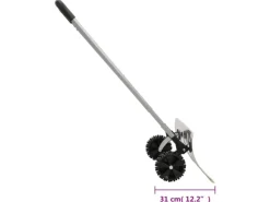 vidaXL Schneeschieber mit Teleskopgriff Silbern 61 cm Stahl