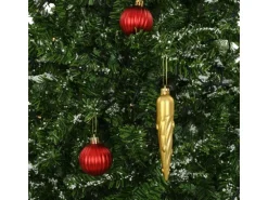 vidaXL Schneiender Weihnachtsbaum mit Schirmfuß Grün 170 cm