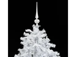 vidaXL Schneiender Weihnachtsbaum mit Schirmfuß Weiß 140 cm