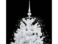 vidaXL Schneiender Weihnachtsbaum mit Schirmfuß Weiß 170 cm