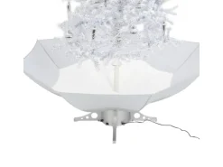 vidaXL Schneiender Weihnachtsbaum mit Schirmfuß Weiß 190 cm