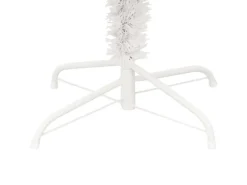 vidaXL Spiral-Weihnachtsbaum mit Ständer und LEDs Weiß 150 cm PVC