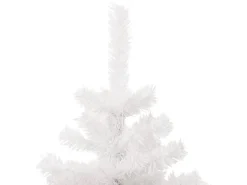 vidaXL Spiral-Weihnachtsbaum mit Ständer und LEDs Weiß 180 cm PVC