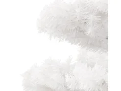 vidaXL Spiral-Weihnachtsbaum mit Topf und LEDs Weiß 120 cm PVC