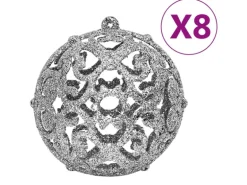 vidaXL 111-tlg. Weihnachtskugel-Set Silbern Polystyrol