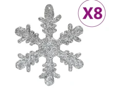 vidaXL 111-tlg. Weihnachtskugel-Set Silbern Polystyrol