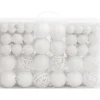 vidaXL 111-tlg. Weihnachtskugel-Set Weiß Polystyrol