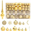 vidaXL 111-tlg. Weihnachtskugel-Set Golden Polystyrol