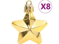 vidaXL 111-tlg. Weihnachtskugel-Set Golden Polystyrol
