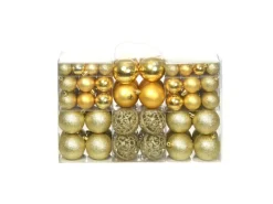 vidaXL 100-tlg. Weihnachtskugel-Set 3/4/6 cm Golden
