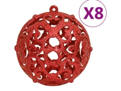 vidaXL 111-tlg. Weihnachtskugel-Set Rot Polystyrol