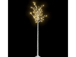 vidaXL Weihnachtsbaum 200 LEDs 2,2 m Warmweiß Weide Indoor Outdoor