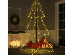 vidaXL Weihnachtsbaum Kegelform 240 LEDs Indoor und Outdoor 118x180 cm Modell 1