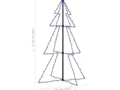 vidaXL Weihnachtsbaum Kegelform 160 LEDs Indoor Outdoor 78x120 cm Modell 2