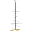 vidaXL Weihnachtsbaum Metall mit Holzständer Schwarz 150 cm