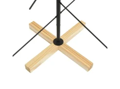 vidaXL Weihnachtsbaum Metall mit Holzständer Schwarz 120 cm