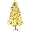 vidaXL Weihnachtsbaum mit LEDs   Zapfen Beschneit 225 cm PVC   PE Modell 1