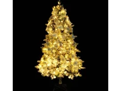 vidaXL Weihnachtsbaum mit LEDs   Zapfen Beschneit 225 cm PVC   PE Modell 1