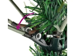 vidaXL Weihnachtsbaum mit LEDs & Kiefernzapfen Grün 225 cm PVC & PE Modell 1