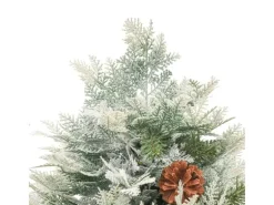 vidaXL Weihnachtsbaum mit LEDs   Kiefernzapfen Grün 150 cm PVC   PE Modell 2