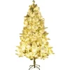 vidaXL Weihnachtsbaum mit LEDs & Zapfen Beschneit 195 cm PVC & PE Modell 1