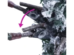 vidaXL Weihnachtsbaum mit LEDs & Zapfen Beschneit 195 cm PVC & PE Modell 1