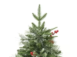 vidaXL Weihnachtsbaum mit LEDs   Kiefernzapfen Grün 120 cm PVC   PE Modell 3