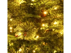 vidaXL Weihnachtsbaum mit LEDs   Kiefernzapfen Grün 120 cm PVC   PE Modell 3