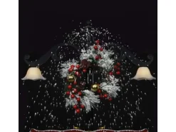 vidaXL Weihnachtsbaum mit Schnee und Schirm-Fuß Blau 170 cm PVC