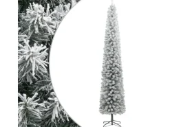 vidaXL Weihnachtsbaum Schlank mit Ständer Beschneit 300 cm PVC