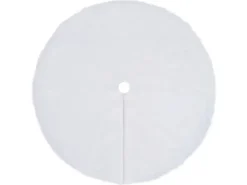 vidaXL Weihnachtsbaumdecke Weiß 150 cm Kunstpelz