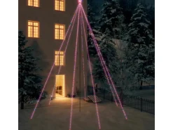 vidaXL Weihnachtsbaum-Lichterkette Indoor Outdoor 1300 LEDs Bunt 8 m