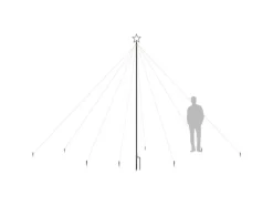 vidaXL Weihnachtsbaum-Lichterkette Indoor Outdoor 576 LEDs Blau 3,6 m