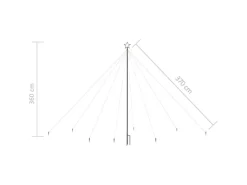 vidaXL Weihnachtsbaum-Lichterkette Indoor Outdoor 576 LEDs Blau 3,6 m