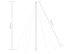 vidaXL Weihnachtsbaum-Lichterkette Indoor Outdoor 1300 LED Kaltweiß 8m
