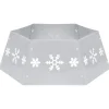 vidaXL Weihnachtsbaumrock Silbern und Weiß Ø68x25 cm