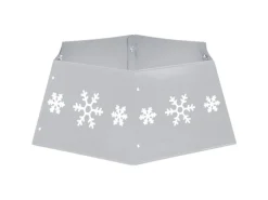 vidaXL Weihnachtsbaumrock Silbern und Weiß Ø68x25 cm