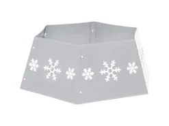 vidaXL Weihnachtsbaumrock Silbern und Weiß Ø68x25 cm