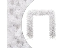 vidaXL Weihnachtsgirlande Weiß 240 cm