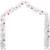 vidaXL Weihnachtsgirlande Geschmückt mit Kugeln Weiß 5 m